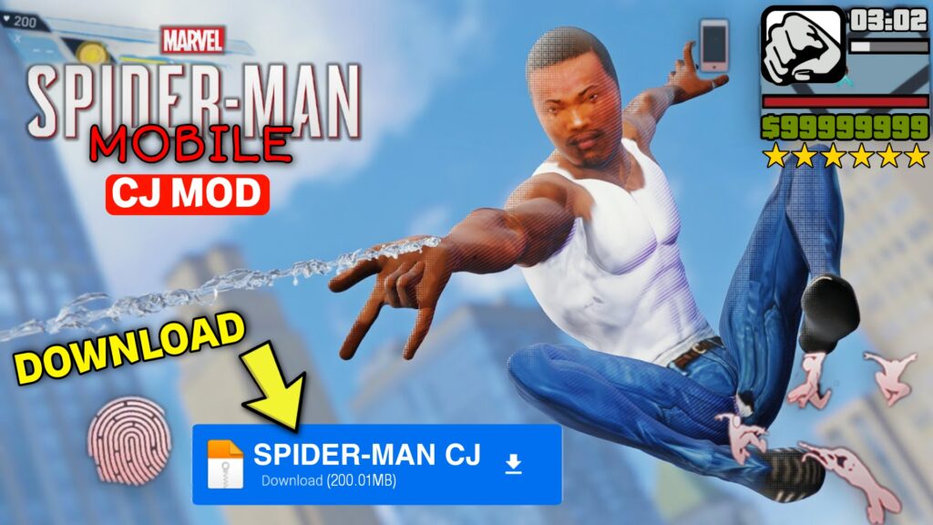 Spider Man Sana Andreas CJ Version Mobile Download